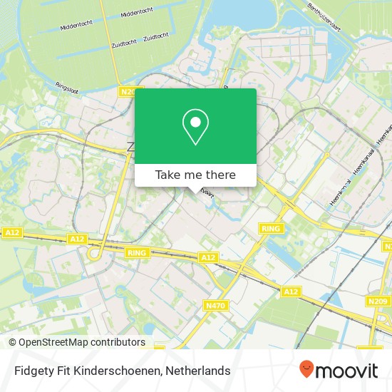 Fidgety Fit Kinderschoenen, Dorpsstraat 117L 2712 AE Zoetermeer kaart