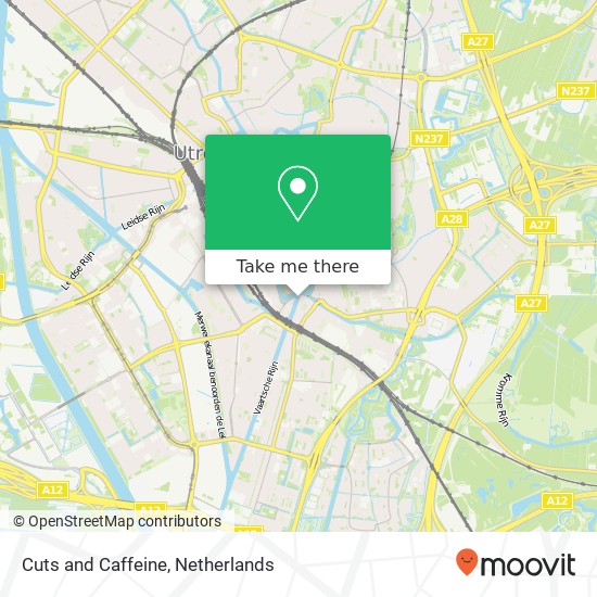 Cuts and Caffeine, Oosterkade 1 3582 AS Utrecht kaart