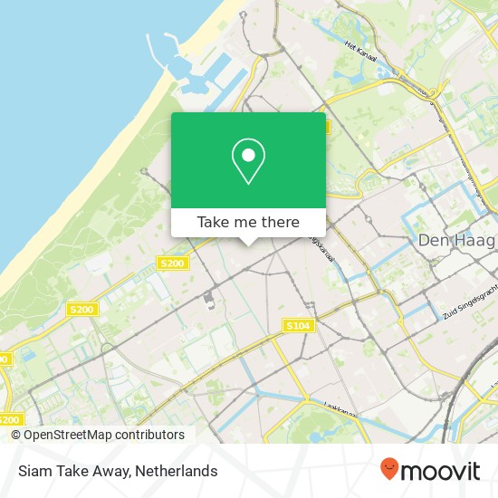 Siam Take Away, Thomsonplein 34 2565 KW Den Haag kaart