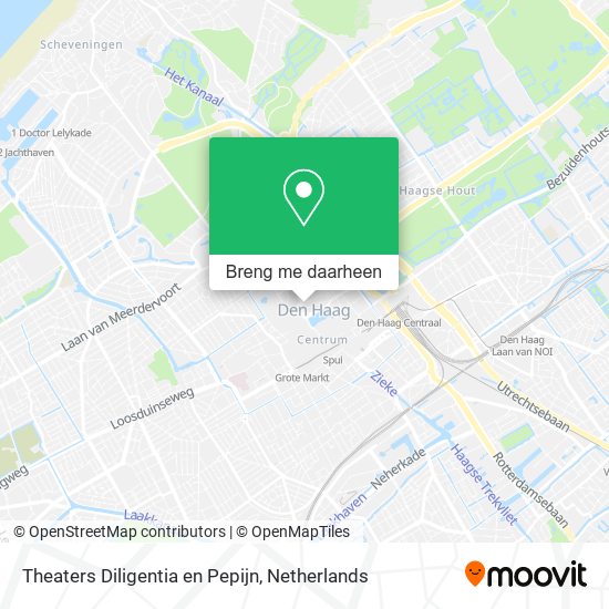 Theaters Diligentia en Pepijn kaart