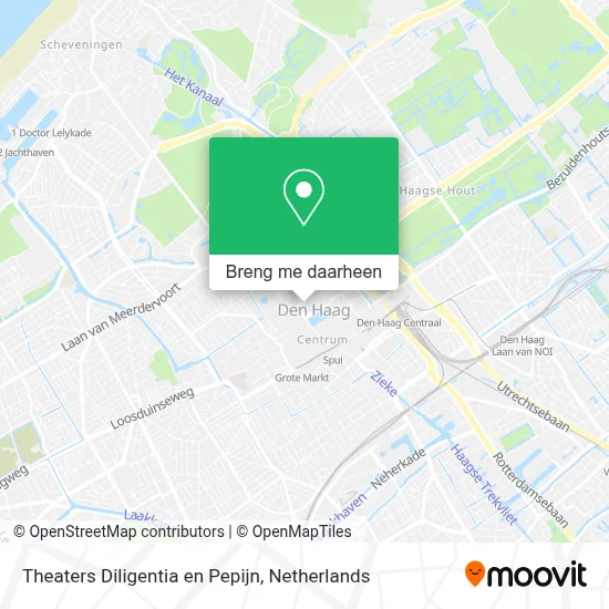 Theaters Diligentia en Pepijn kaart