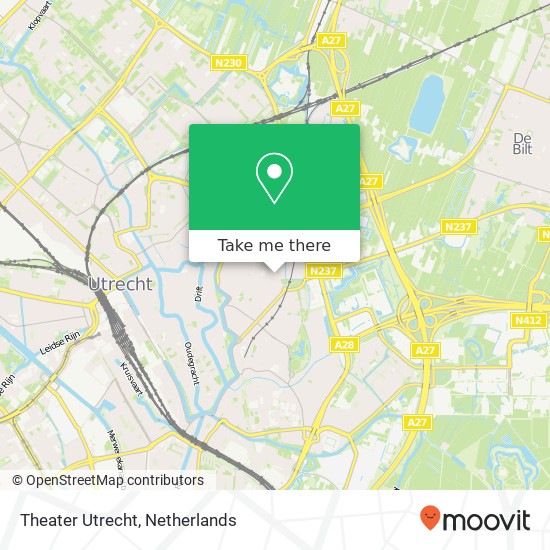 Theater Utrecht kaart