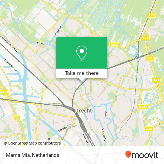 Mama Mia, Hoogstraat 1 3552 XJ Utrecht kaart