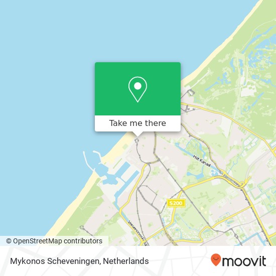 Mykonos Scheveningen, Zeekant 30 2586 AA Scheveningen kaart