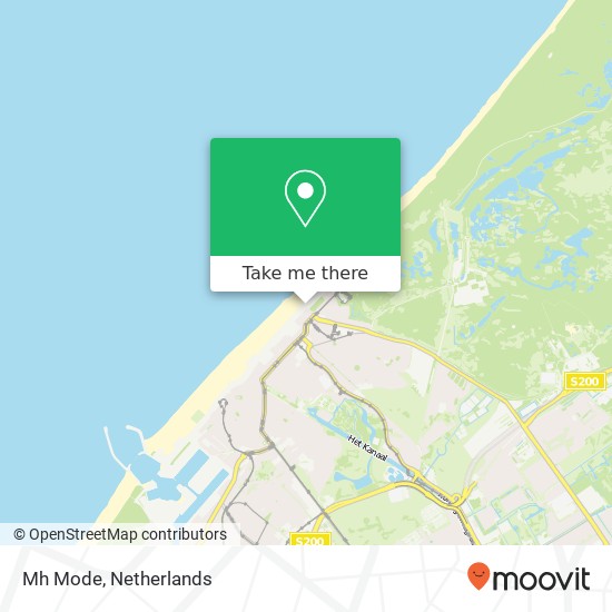 Mh Mode, Strandweg 85 2586 JL Scheveningen kaart