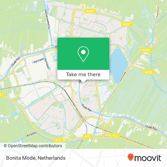 Bonita Mode, De Aarhof 2406 BT Alphen aan den Rijn kaart