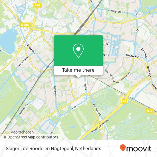 Slagerij de Roode en Nagtegaal, Vijf Meiplein 32 2321 BP Leiden kaart