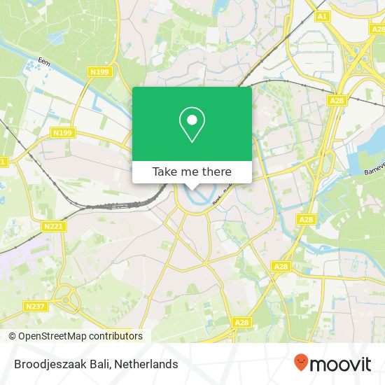 Broodjeszaak Bali, Lieve Vrouwekerkhof 1A 3811 BS Amersfoort kaart