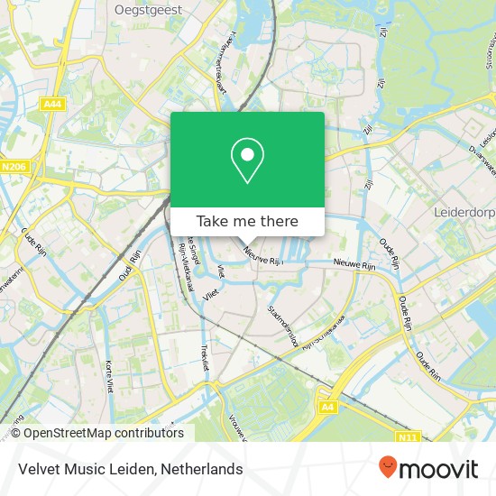 Velvet Music Leiden, Nieuwe Rijn 34 2312 JE Leiden kaart