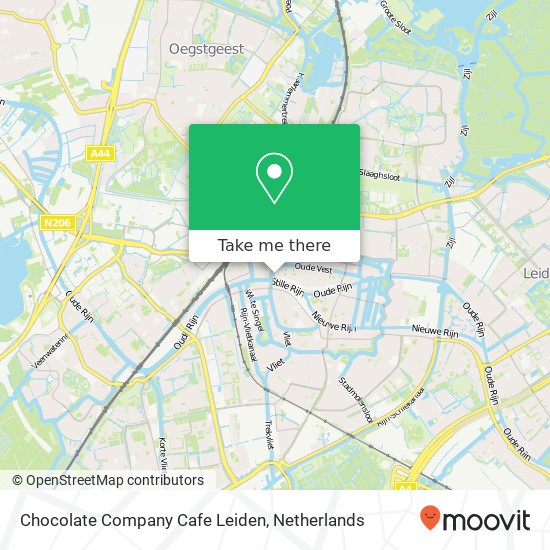 Chocolate Company Cafe Leiden, Haarlemmerstraat 1 2312 DJ Leiden kaart