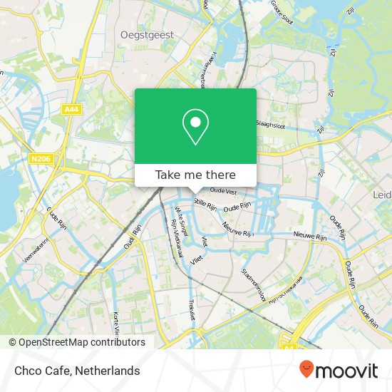 Chco Cafe, Haarlemmerstraat 1 2312 DJ Leiden kaart