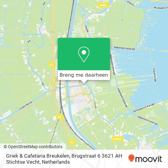 Griek & Cafetaria Breukelen, Brugstraat 6 3621 AH Stichtse Vecht kaart