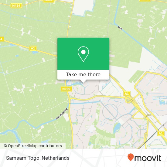 Samsam Togo, Lage Boog 16 3824 EG Amersfoort kaart