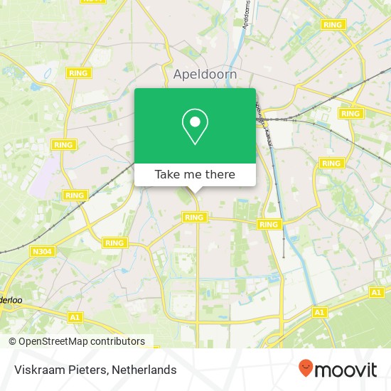 Viskraam Pieters, Arnhemseweg 7331 BJ Apeldoorn kaart