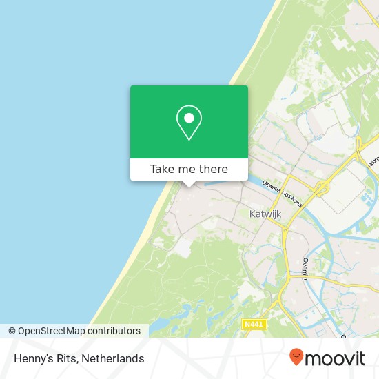 Henny's Rits, Voorstraat 32 2225 ER Katwijk kaart