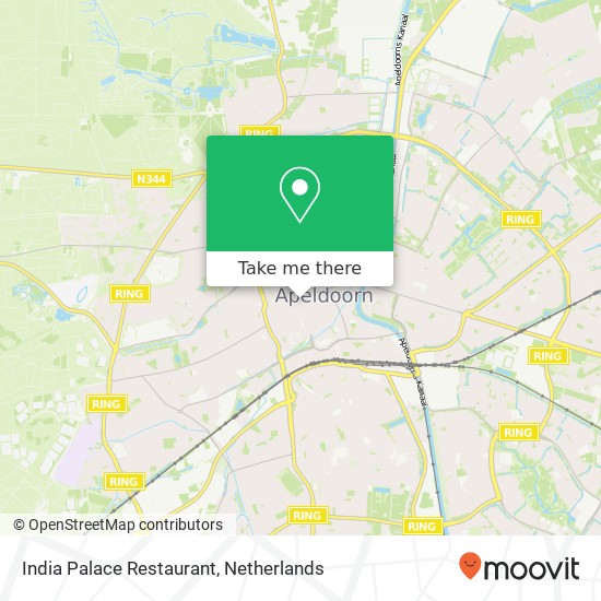 India Palace Restaurant, Van Kinsbergenstraat 7 7311 BL Apeldoorn kaart