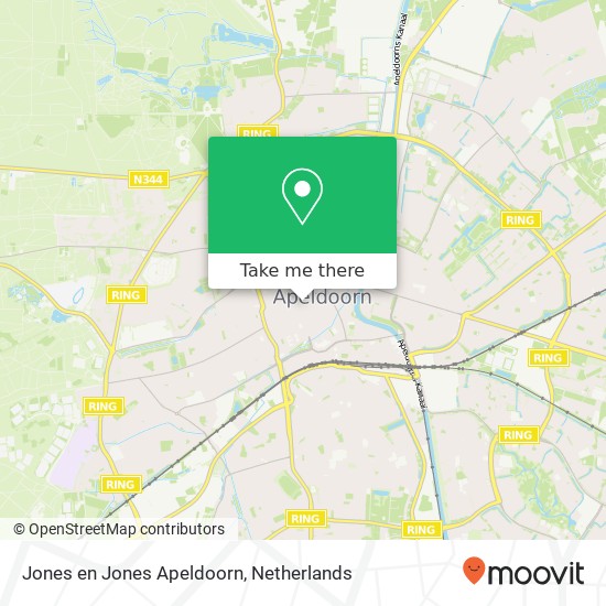 Jones en Jones Apeldoorn, Korenstraat 8 7311 LZ Apeldoorn kaart