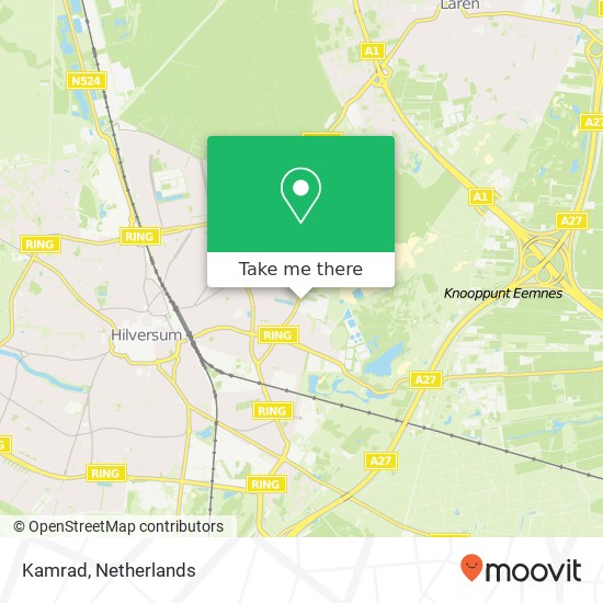 Kamrad, Kamerlingh Onnesweg 156 1223 JN Hilversum kaart