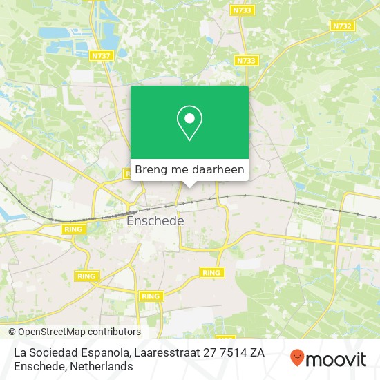 La Sociedad Espanola, Laaresstraat 27 7514 ZA Enschede kaart