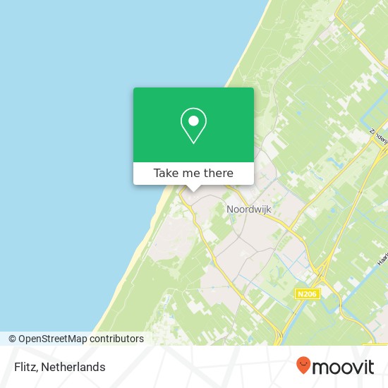 Flitz, Hoofdstraat 40 2202 GC Noordwijk kaart