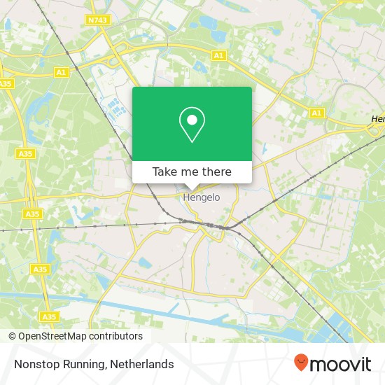 Nonstop Running, Bevrijderslaantje 1 7551 KV Hengelo kaart