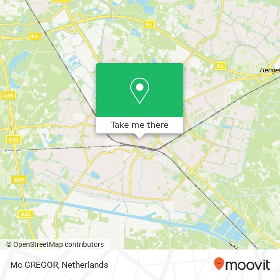 Mc GREGOR, Nieuwstraat 47 7551 CZ Hengelo kaart