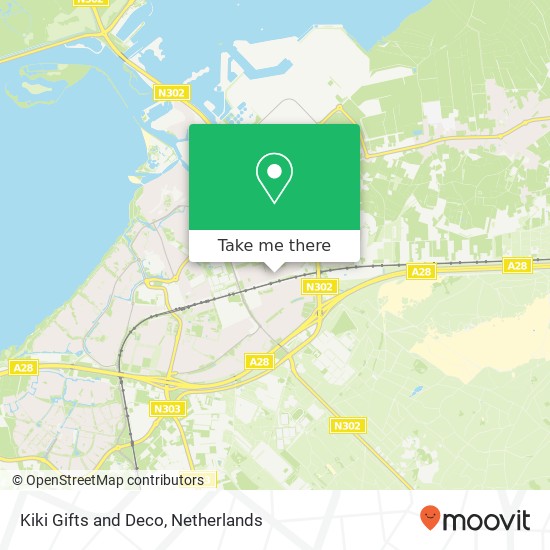Kiki Gifts and Deco, Langendijkstraat 14 3842 GD Harderwijk kaart