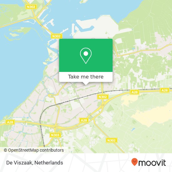 De Viszaak, Vondellaan 48 3842 EH Harderwijk kaart