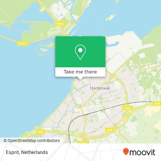 Esprit, Kerkstraat 15A 3841 EV Harderwijk kaart
