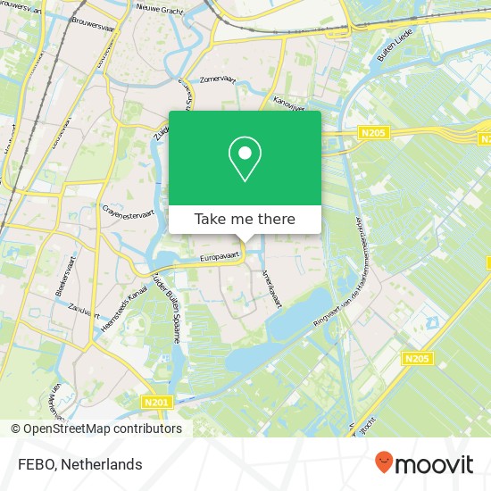 FEBO, Rivièraplein 5 2037 AS Haarlem kaart