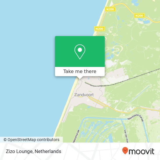 Zizo Lounge, Burgemeester van Fenemaplein 2 2042 TA Zandvoort kaart