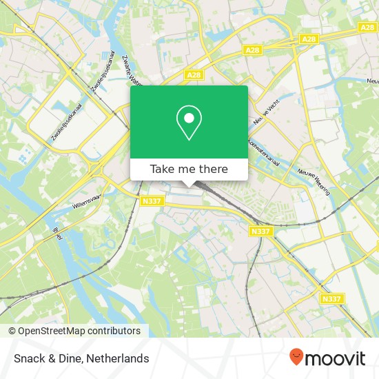Snack & Dine, Lübeckplein 18 8017 JZ Zwolle kaart