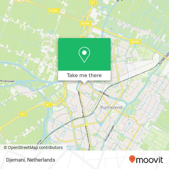 Djemani, Peperstraat 27 1441 BH Purmerend kaart