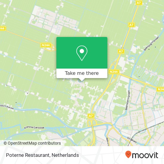 Poterne Restaurant, Nekkerweg 24 1461 LC Zuidoostbeemster kaart