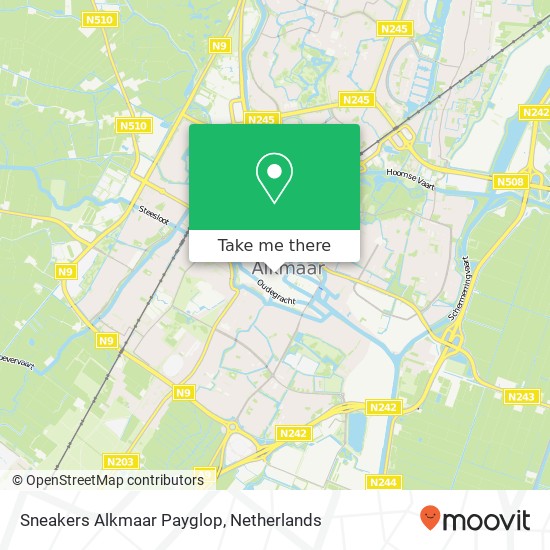 Sneakers Alkmaar Payglop, Payglop 12 1811 HN Alkmaar kaart