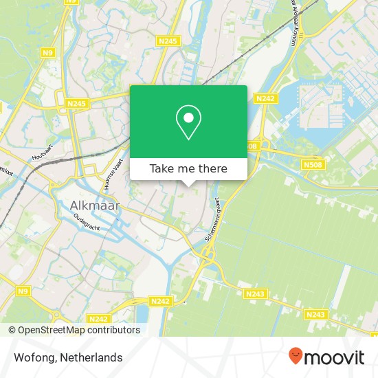 Wofong, Herenweg 49 1829 AB Alkmaar kaart