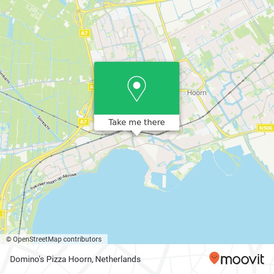 Domino's Pizza Hoorn, Ooster Sint Jansteeg 1621 Hoorn kaart