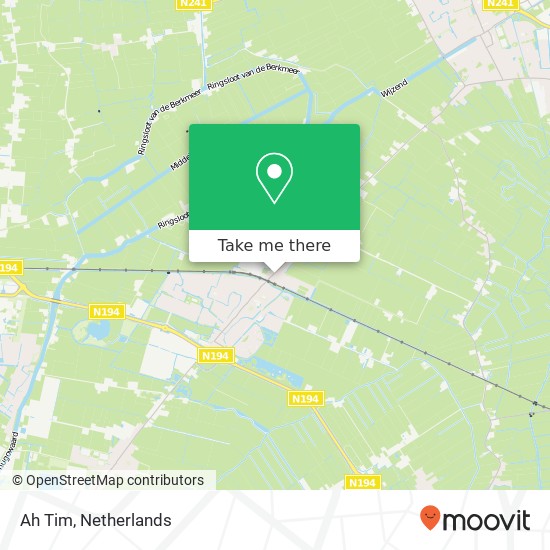 Ah Tim, Dorpsstraat 187 1713 HG Koggenland kaart