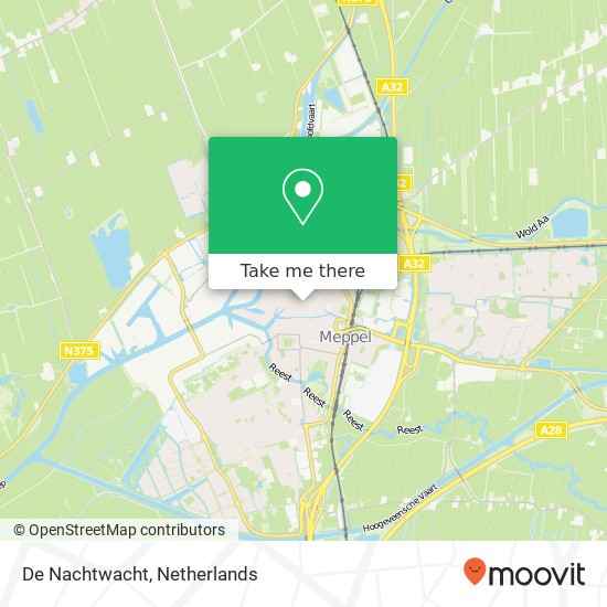 De Nachtwacht, Groenmarkt 13 7941 KT Meppel kaart