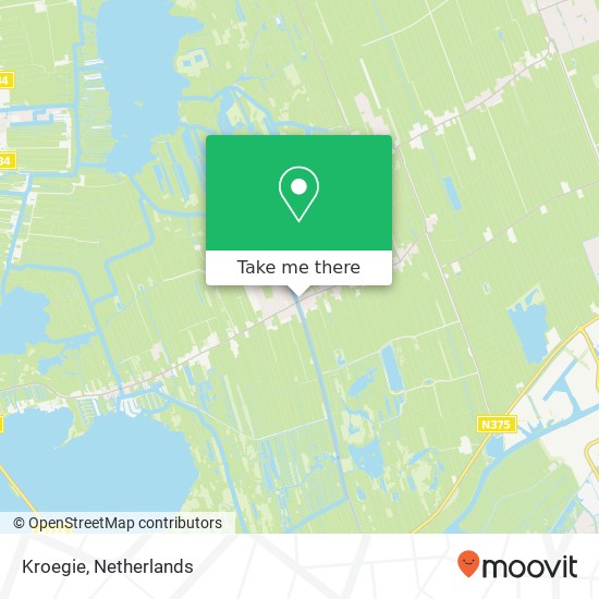 Kroegie, Veneweg 116 7946 LJ Wanneperveen kaart