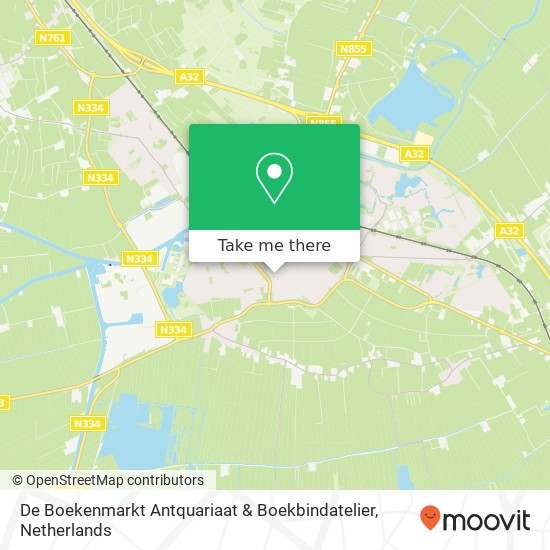 De Boekenmarkt Antquariaat & Boekbindatelier kaart