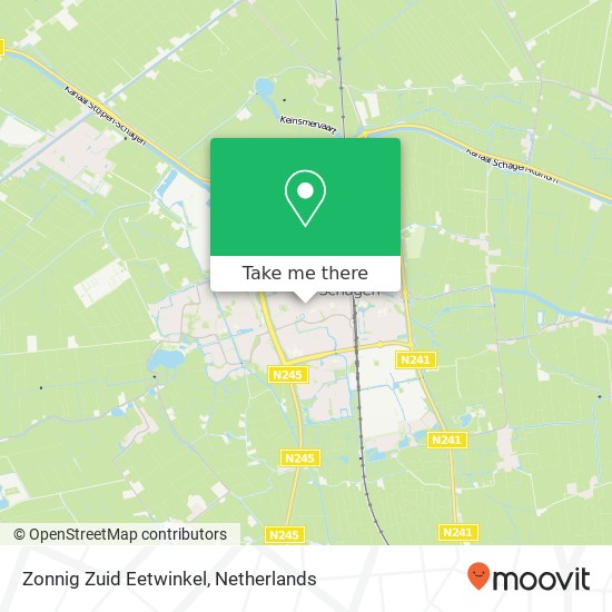 Zonnig Zuid Eetwinkel, Gedempte Gracht 9 1741 GA Schagen kaart