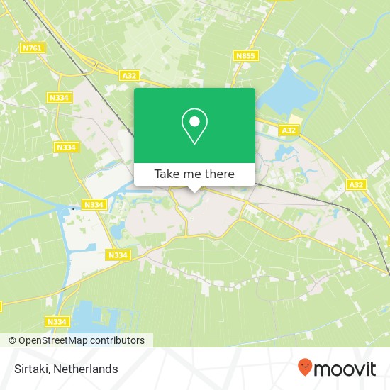 Sirtaki, Scholestraat 14 8331 HS Steenwijk kaart