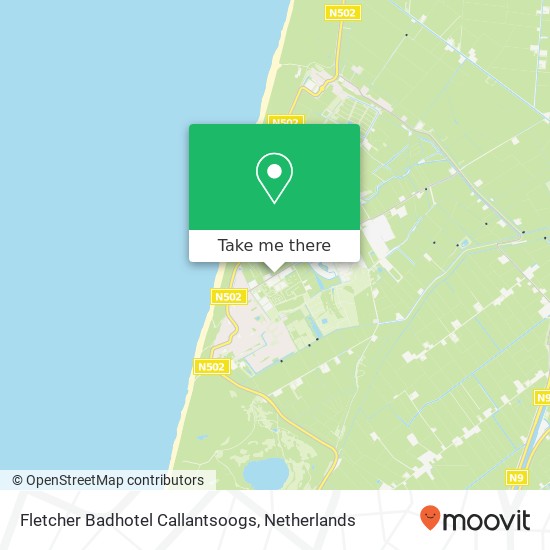 Fletcher Badhotel Callantsoogs, Abbestederweg 26 1759 NB Schagen kaart