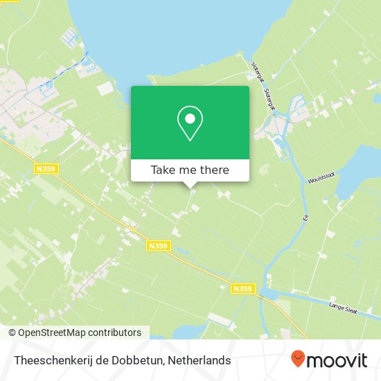 Theeschenkerij de Dobbetun, Iwert 7 8563 AM De Fryske Marren kaart