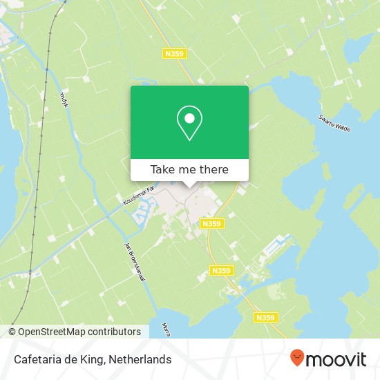 Cafetaria de King, Hoogstraat 10 8723 AT Koudum kaart