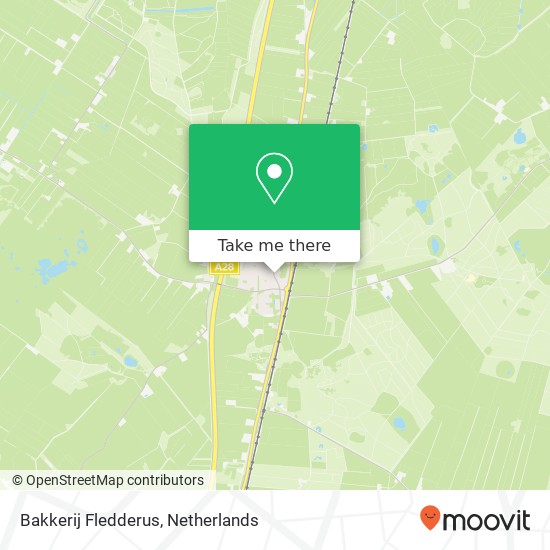 Bakkerij Fledderus, Hoofdstraat 14 9414 AC Midden-Drenthe kaart