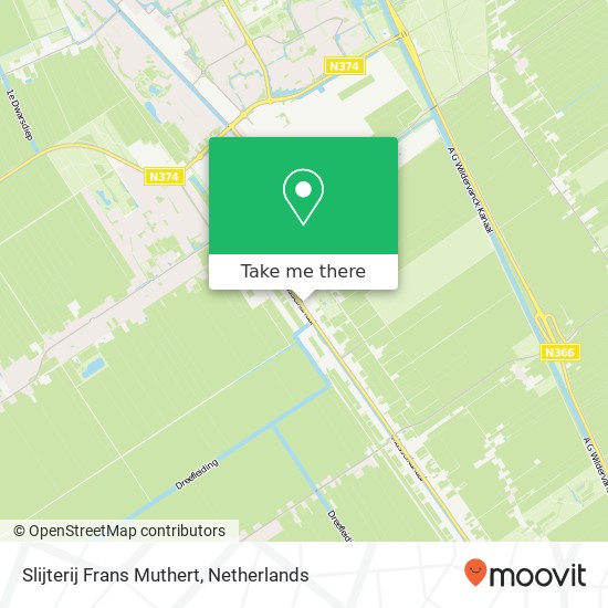 Slijterij Frans Muthert, Schoolstraat 48 9581 GC Musselkanaal kaart