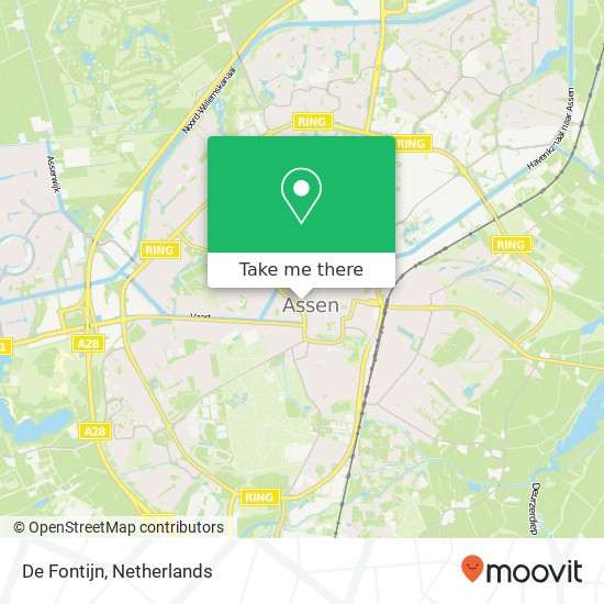 De Fontijn, Mercuriusplein 40 9401 EN Assen kaart