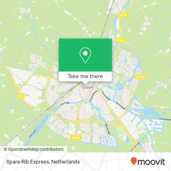 Spare-Rib Express, Zwarteweg 3 8603 AA Súdwest-Fryslân kaart